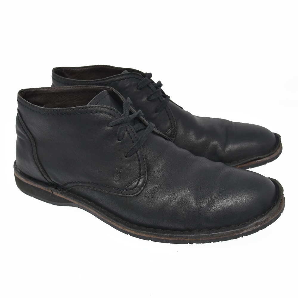 *John Varvatos Sz 11M Black Leather Chukka Boots
